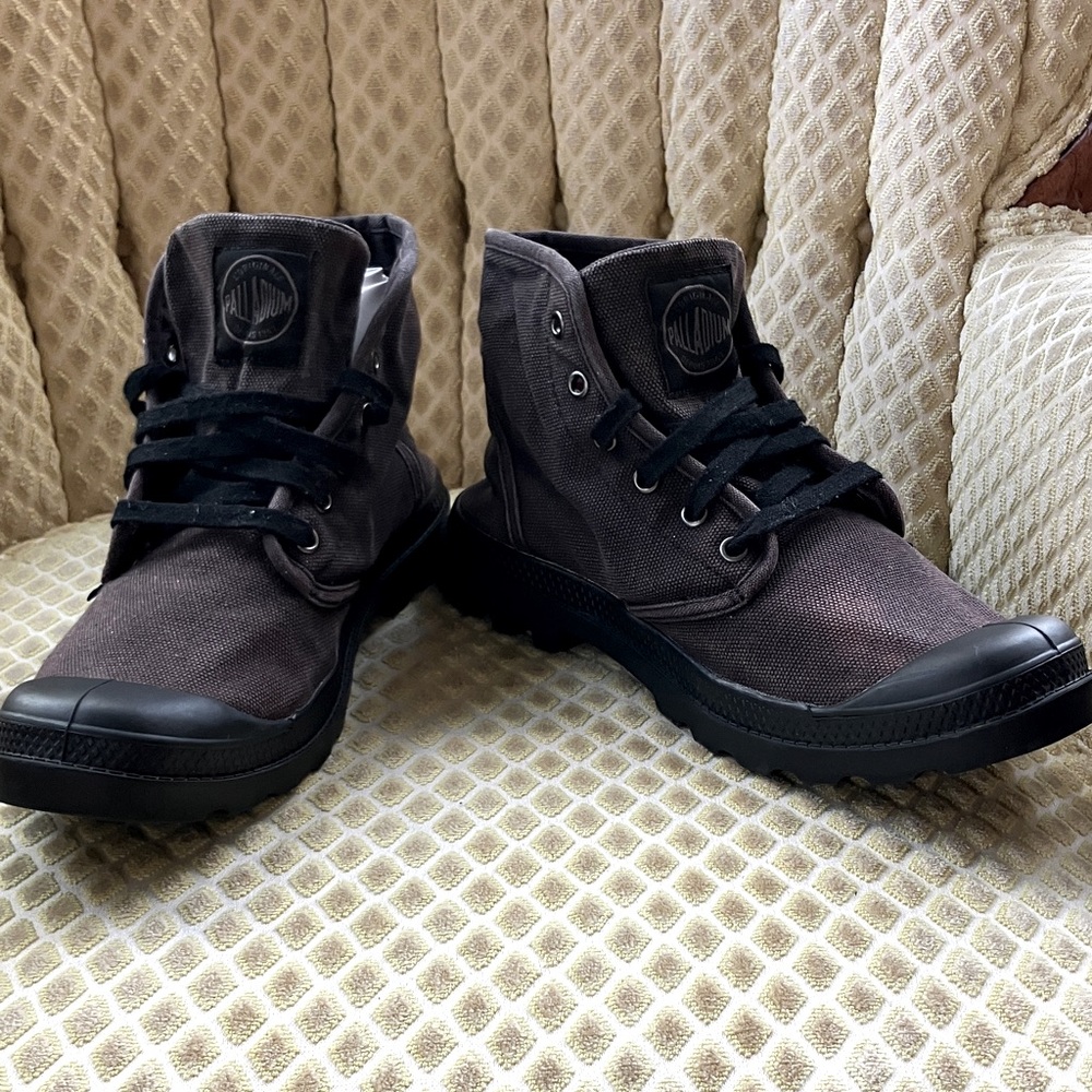 Palladium PAMPA HI Mens Brown Canvas Boots Size 10
